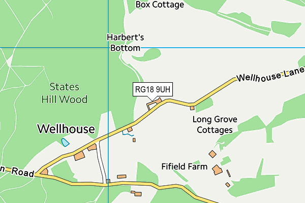 RG18 9UH map - OS VectorMap District (Ordnance Survey)