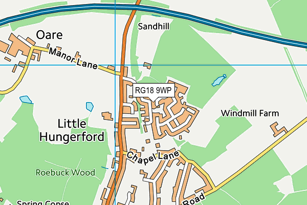 RG18 9WP map - OS VectorMap District (Ordnance Survey)