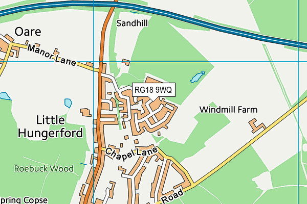 RG18 9WQ map - OS VectorMap District (Ordnance Survey)