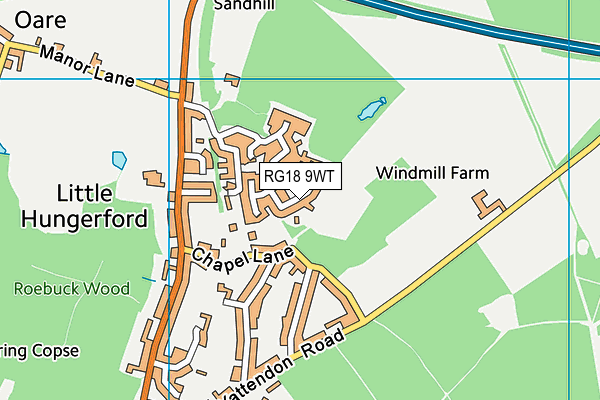 RG18 9WT map - OS VectorMap District (Ordnance Survey)