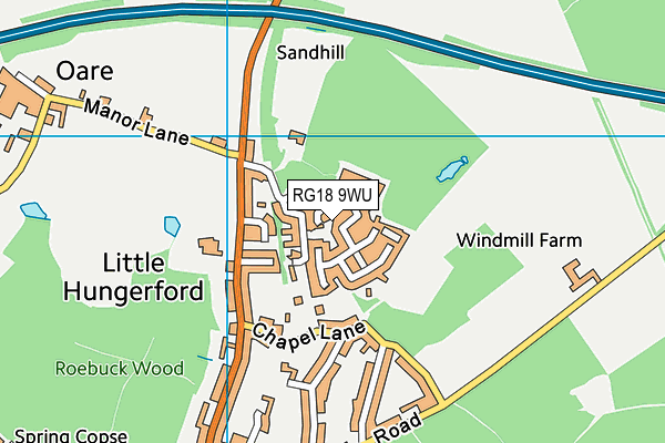 RG18 9WU map - OS VectorMap District (Ordnance Survey)