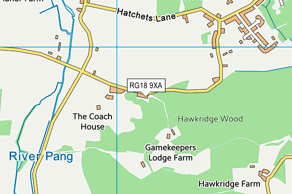RG18 9XA map - OS VectorMap District (Ordnance Survey)