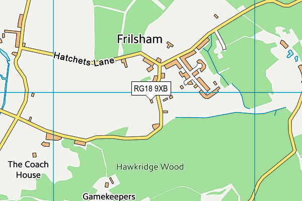 RG18 9XB map - OS VectorMap District (Ordnance Survey)