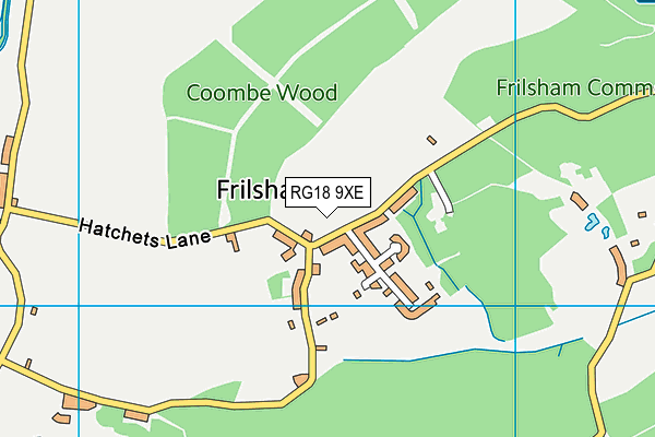 Frilsham Playing Field map (RG18 9XE) - OS VectorMap District (Ordnance Survey)