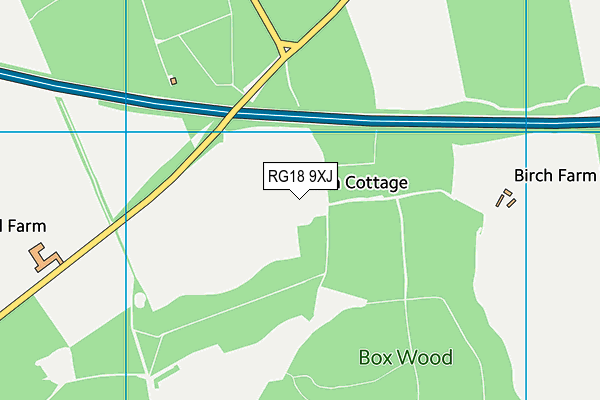 RG18 9XJ map - OS VectorMap District (Ordnance Survey)