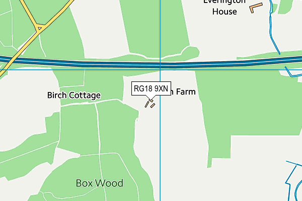 RG18 9XN map - OS VectorMap District (Ordnance Survey)
