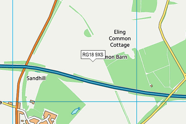 RG18 9XS map - OS VectorMap District (Ordnance Survey)