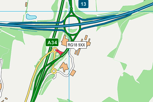 RG18 9XX map - OS VectorMap District (Ordnance Survey)