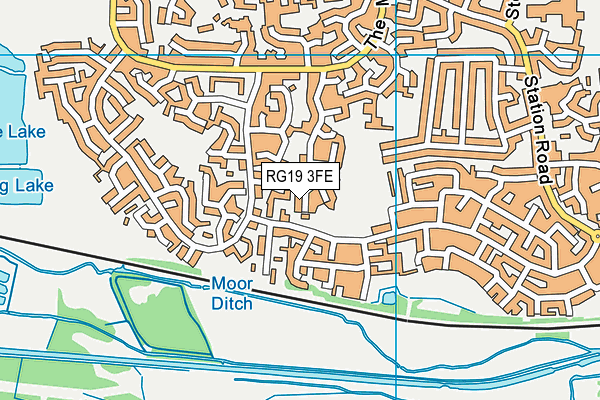 RG19 3FE map - OS VectorMap District (Ordnance Survey)