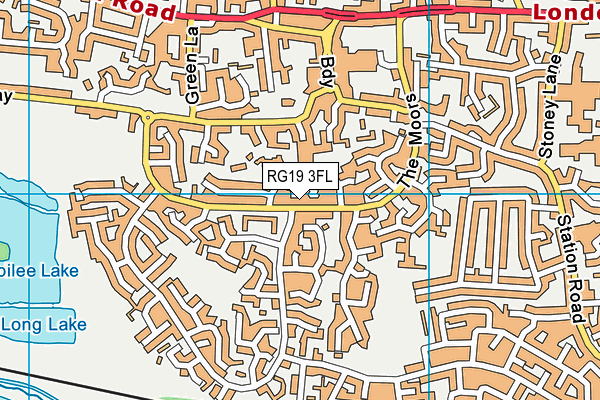 RG19 3FL map - OS VectorMap District (Ordnance Survey)