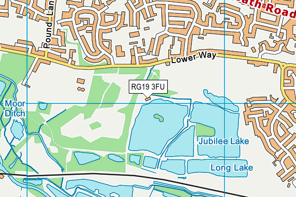 RG19 3FU map - OS VectorMap District (Ordnance Survey)
