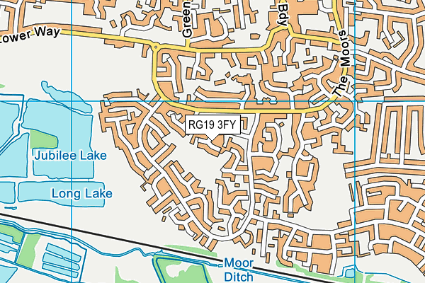 RG19 3FY map - OS VectorMap District (Ordnance Survey)