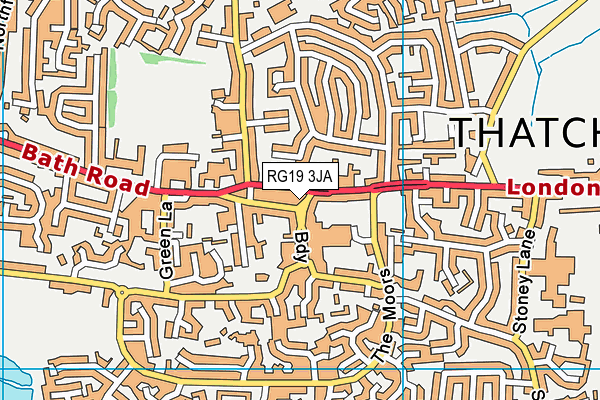 RG19 3JA map - OS VectorMap District (Ordnance Survey)