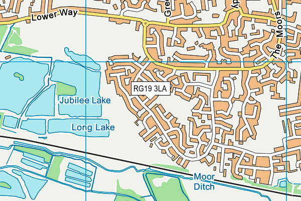 RG19 3LA map - OS VectorMap District (Ordnance Survey)