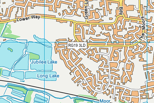 RG19 3LD map - OS VectorMap District (Ordnance Survey)