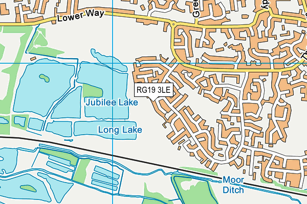 RG19 3LE map - OS VectorMap District (Ordnance Survey)