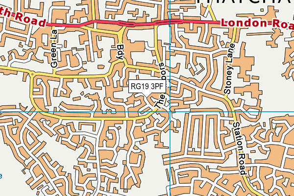 RG19 3PF map - OS VectorMap District (Ordnance Survey)