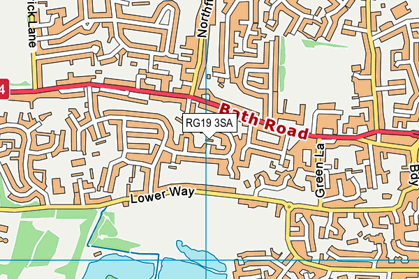 RG19 3SA map - OS VectorMap District (Ordnance Survey)