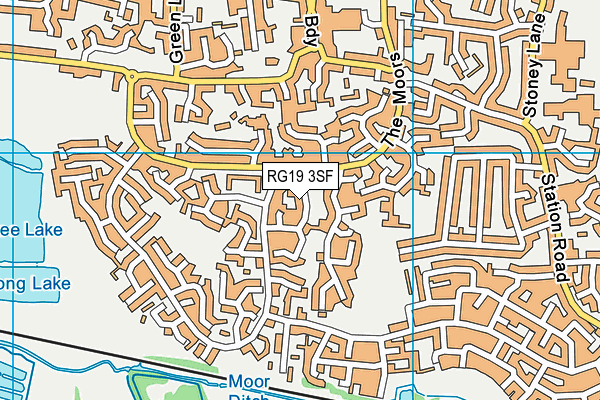 RG19 3SF map - OS VectorMap District (Ordnance Survey)