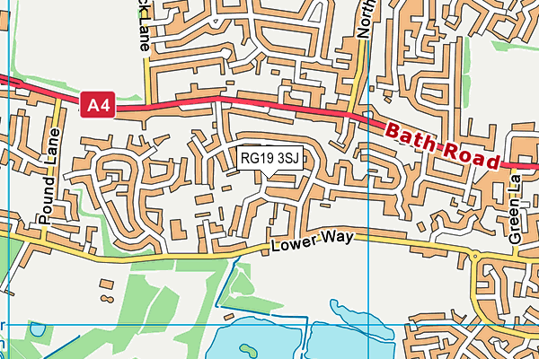 RG19 3SJ map - OS VectorMap District (Ordnance Survey)