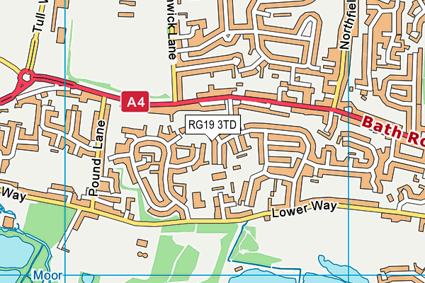 RG19 3TD map - OS VectorMap District (Ordnance Survey)