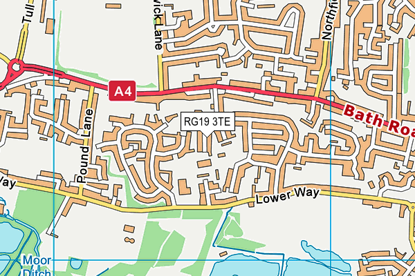 RG19 3TE map - OS VectorMap District (Ordnance Survey)