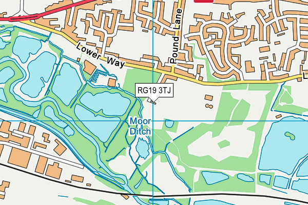 RG19 3TJ map - OS VectorMap District (Ordnance Survey)