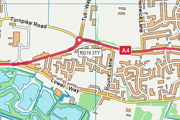 RG19 3TY map - OS VectorMap District (Ordnance Survey)