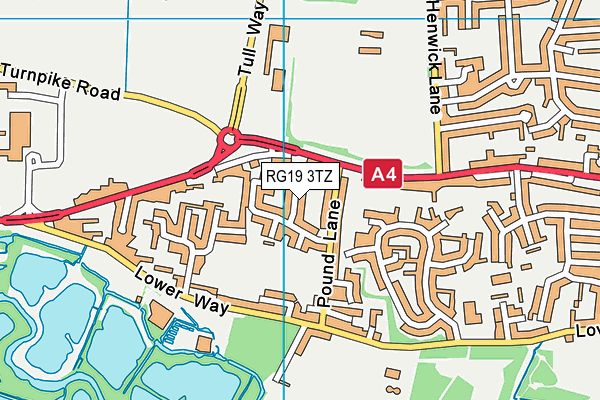 RG19 3TZ map - OS VectorMap District (Ordnance Survey)