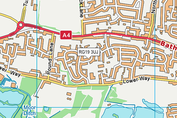 RG19 3UJ map - OS VectorMap District (Ordnance Survey)