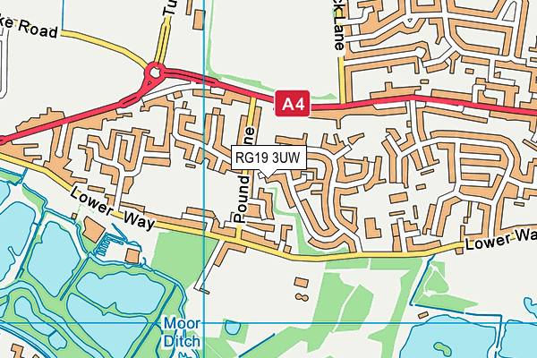 RG19 3UW map - OS VectorMap District (Ordnance Survey)