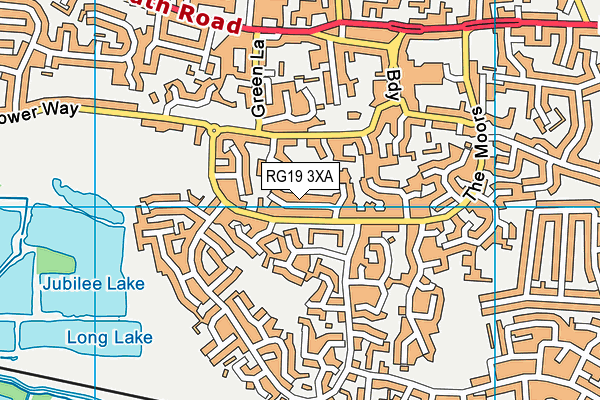 RG19 3XA map - OS VectorMap District (Ordnance Survey)