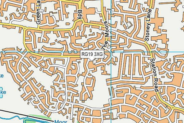 RG19 3XG map - OS VectorMap District (Ordnance Survey)