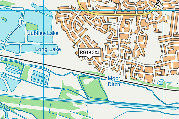 RG19 3XJ map - OS VectorMap District (Ordnance Survey)