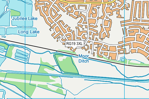 RG19 3XL map - OS VectorMap District (Ordnance Survey)