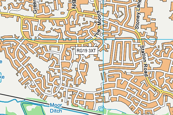 RG19 3XT map - OS VectorMap District (Ordnance Survey)