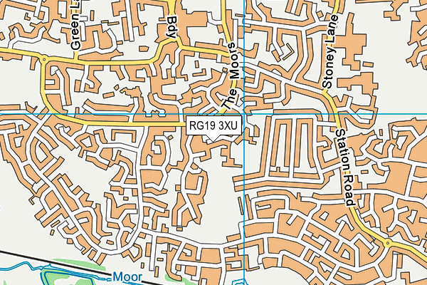 RG19 3XU map - OS VectorMap District (Ordnance Survey)
