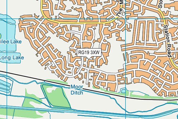 RG19 3XW map - OS VectorMap District (Ordnance Survey)