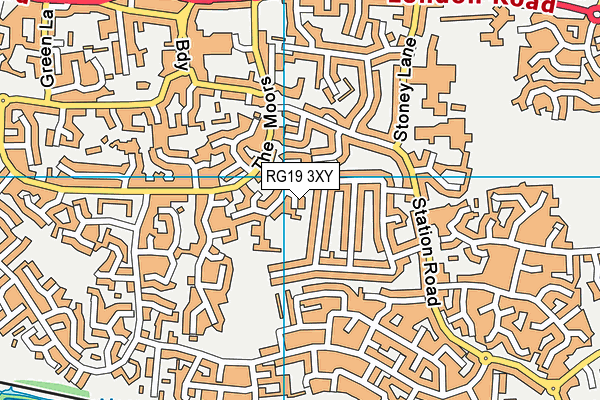 RG19 3XY map - OS VectorMap District (Ordnance Survey)