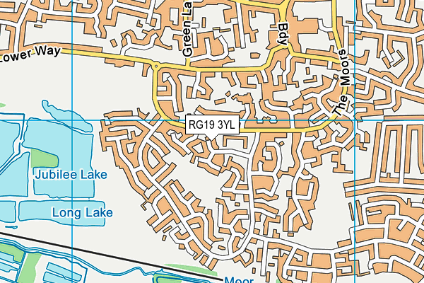 RG19 3YL map - OS VectorMap District (Ordnance Survey)