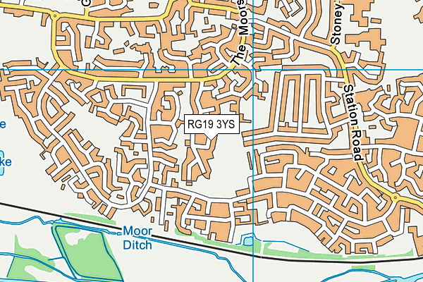 RG19 3YS map - OS VectorMap District (Ordnance Survey)