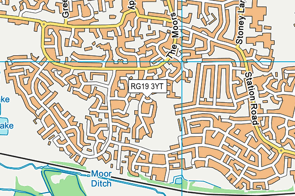 RG19 3YT map - OS VectorMap District (Ordnance Survey)