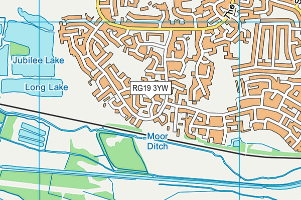 RG19 3YW map - OS VectorMap District (Ordnance Survey)