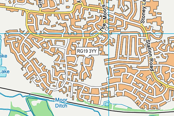 RG19 3YY map - OS VectorMap District (Ordnance Survey)