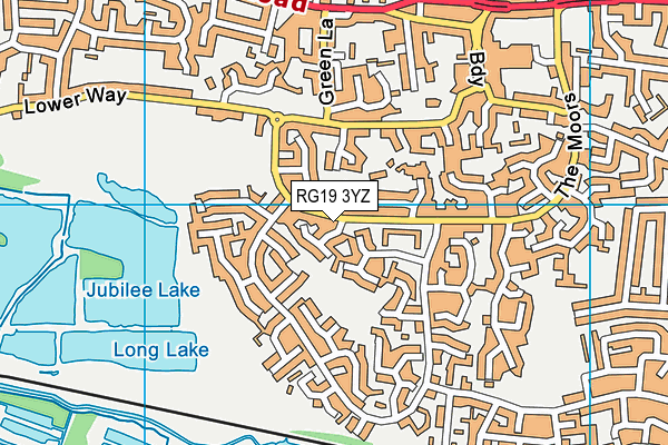 RG19 3YZ map - OS VectorMap District (Ordnance Survey)