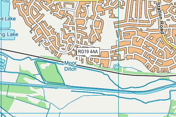 RG19 4AA map - OS VectorMap District (Ordnance Survey)