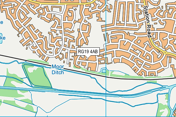 RG19 4AB map - OS VectorMap District (Ordnance Survey)