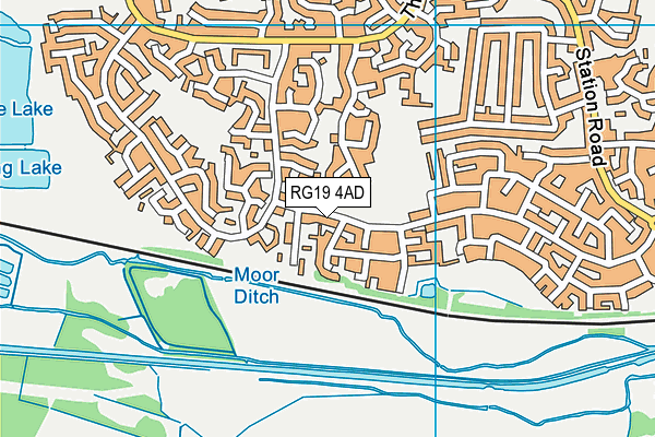 RG19 4AD map - OS VectorMap District (Ordnance Survey)