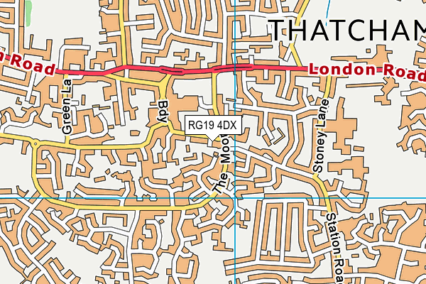 RG19 4DX map - OS VectorMap District (Ordnance Survey)