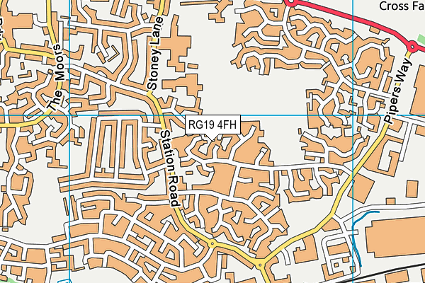 RG19 4FH map - OS VectorMap District (Ordnance Survey)